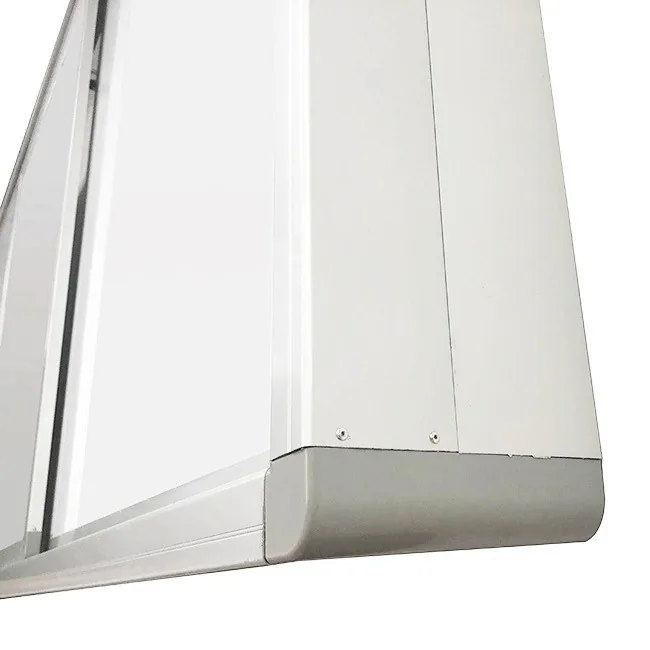 Borde inferior redondeado del marco de aluminio de la pizarra GuardCase