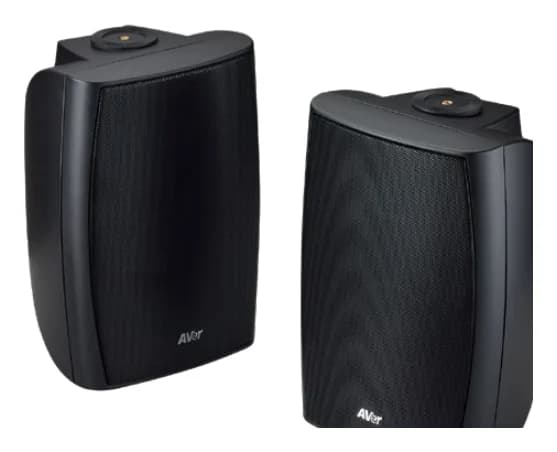 Parlantes de pared del sistema de audio AVer AmpliWave para sala de clases