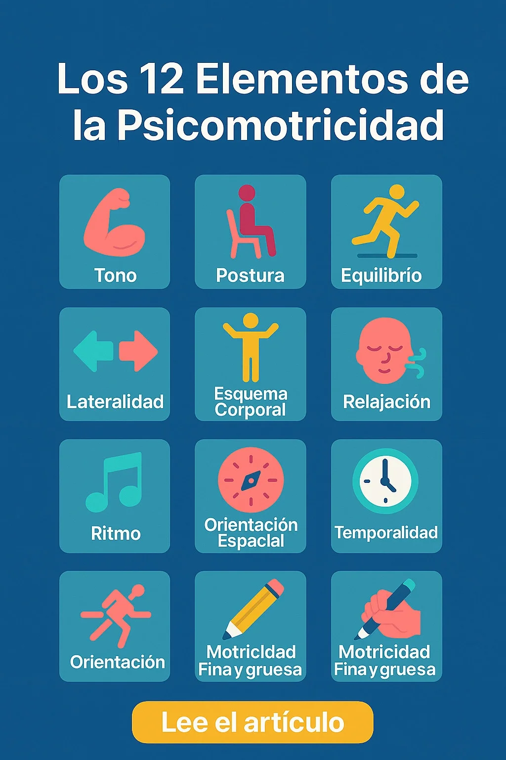 Elementos de la psicomotricidad - niños desarrollando habilidades motoras y cognitivas