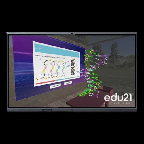 Pantalla interactiva EDU21 DualClass Pro 4K montada en una sala de clases
