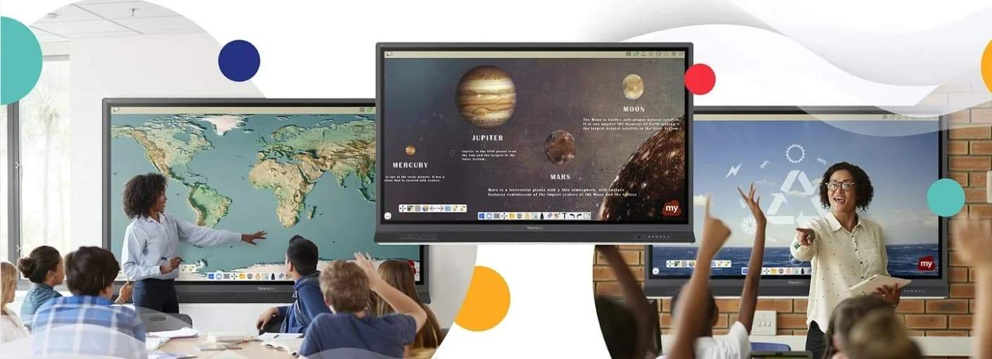 Detalle de las especificaciones de la pantalla interactiva EDU21 DualClass Pro