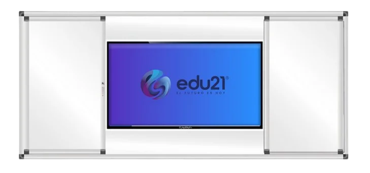 Pantalla interactiva EDU21 protegida con pizarra protectora de vidrio templado