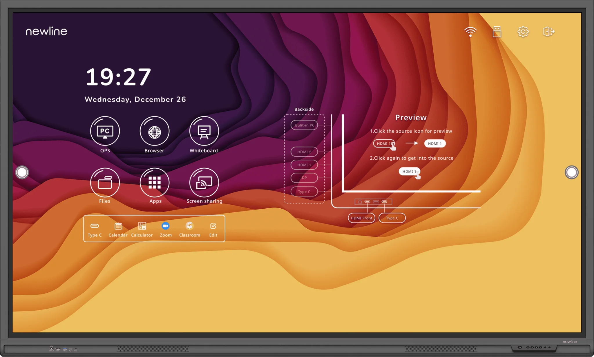 Pantalla Interactiva Newline Lyra 75"